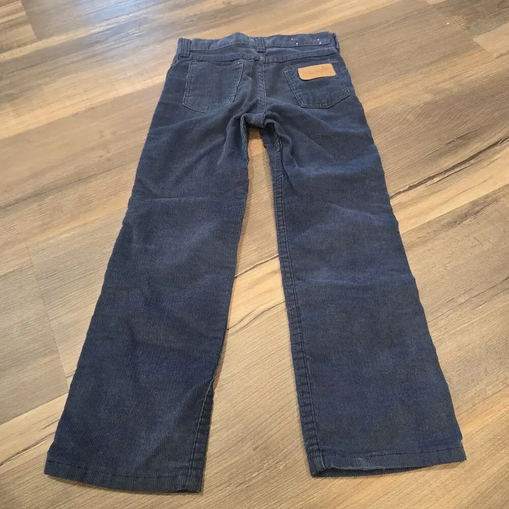 Vintage Wrangler Kids Girls Boys Navy Blue Corduroy Jeans Pants‎ Size 6X